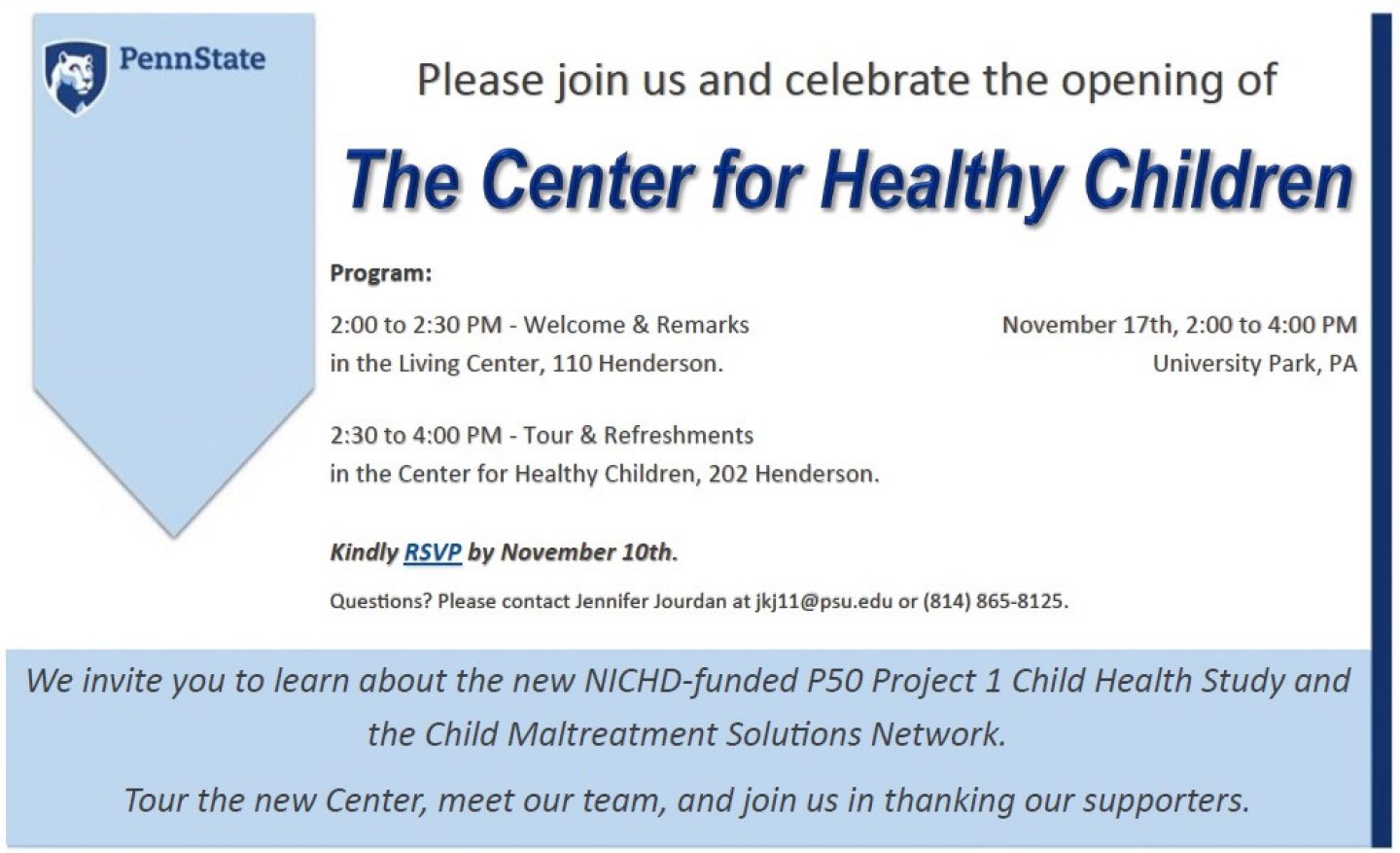 Center for Healthy Children Open House